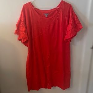 T-Shirt Dress with ruffle sleeves